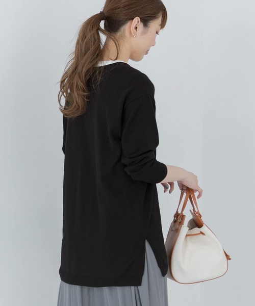 URBAN RESEARCH Sonny Label（アーバンリサーチサニーレーベル）の「クールミストミディ丈カーディガン（カーディガン/ボレロ・レディース・ライトグレー/ベージュ/ブラック/ブルー系その他・FREE）」の13枚目の写真