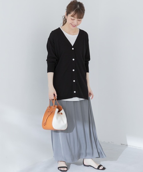 URBAN RESEARCH Sonny Label（アーバンリサーチサニーレーベル）の「クールミストミディ丈カーディガン（カーディガン/ボレロ・レディース・ライトグレー/ベージュ/ブラック/ブルー系その他・FREE）」の14枚目の写真