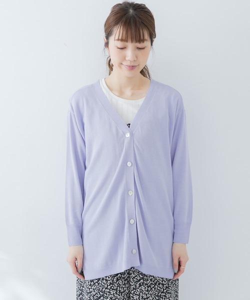 URBAN RESEARCH Sonny Label（アーバンリサーチサニーレーベル）の「クールミストミディ丈カーディガン（カーディガン/ボレロ・レディース・ライトグレー/ベージュ/ブラック/ブルー系その他・FREE）」の16枚目の写真