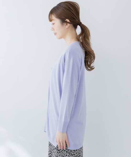 URBAN RESEARCH Sonny Label（アーバンリサーチサニーレーベル）の「クールミストミディ丈カーディガン（カーディガン/ボレロ・レディース・ライトグレー/ベージュ/ブラック/ブルー系その他・FREE）」の17枚目の写真