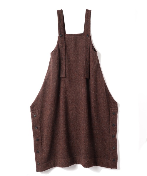 Dulcamara（ドゥルカマラ）の「ブリティッシュWフレームヘムOP - BRITISH WOOL-（ワンピース・レディース・カーキ/グレイッシュベージュ/ブラウン系その他・FREE）」の2枚目の写真