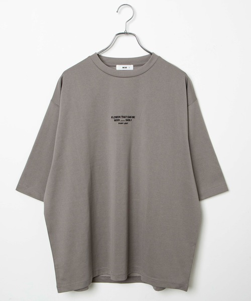 WEGO（ウィゴー）の「WEGO/グラフィックアートビッグシルエット5分袖Tシャツ（Tシャツ/カットソー・メンズ・スミクロ/グレー/ホワイト系その他/ホワイト・LARGE/MEDIUM）」の6枚目の写真