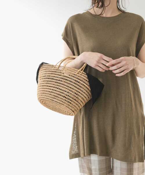 F by ROSSO(エフバイロッソ)の「F by ROSSO インナーバッグ付きかごバッグ(かごバッグ・レディース・ナチュラル/ブラック・-)」の8枚目の写真