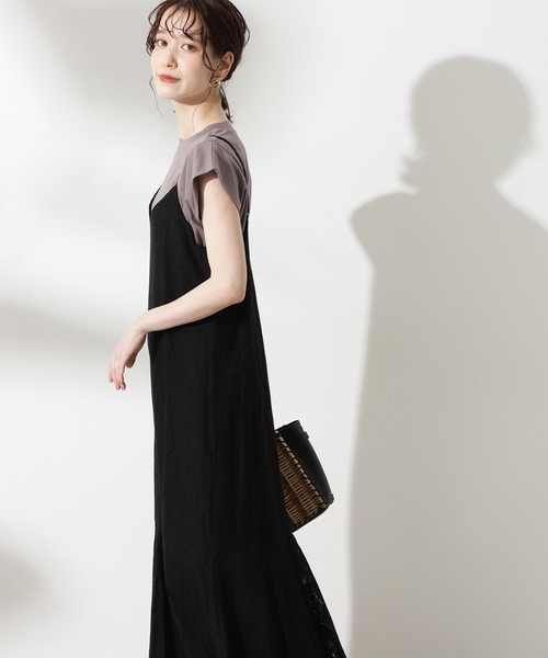 N.（N. Natural Beauty Basic）（エヌエヌナチュラルビューティーベーシック）の「レースマーメイドキャミワンピース（ワンピース・レディース・ホワイト/ブラック/イエロー・MEDIUM）」の6枚目の写真