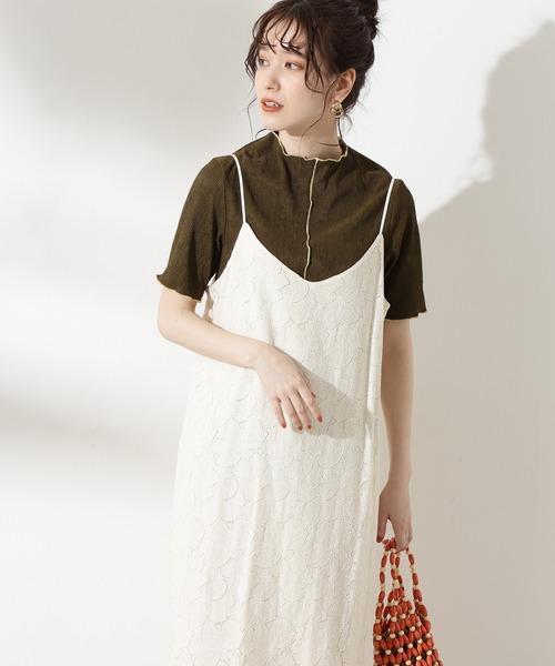 N.（N. Natural Beauty Basic）（エヌエヌナチュラルビューティーベーシック）の「レースマーメイドキャミワンピース（ワンピース・レディース・ホワイト/ブラック/イエロー・MEDIUM）」の13枚目の写真