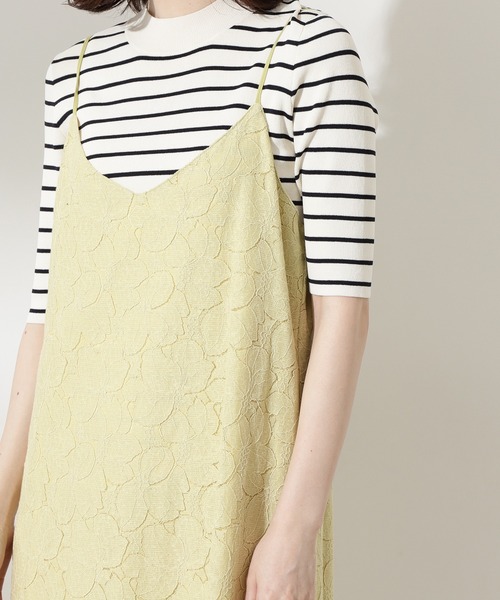 N.（N. Natural Beauty Basic）（エヌエヌナチュラルビューティーベーシック）の「レースマーメイドキャミワンピース（ワンピース・レディース・ホワイト/ブラック/イエロー・MEDIUM）」の5枚目の写真