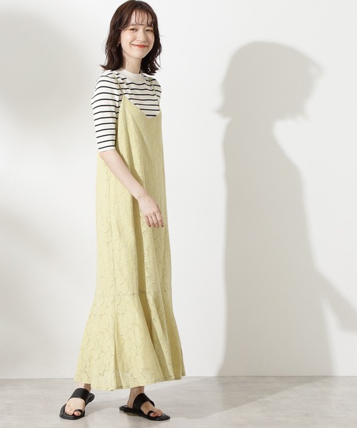 N.（N. Natural Beauty Basic）（エヌエヌナチュラルビューティーベーシック）の「レースマーメイドキャミワンピース（ワンピース・レディース・ホワイト/ブラック/イエロー・MEDIUM）」の15枚目の写真