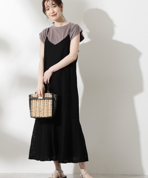 N.（N. Natural Beauty Basic）（エヌエヌナチュラルビューティーベーシック）の「レースマーメイドキャミワンピース（ワンピース・レディース・ホワイト/ブラック/イエロー・MEDIUM）」の20枚目の写真