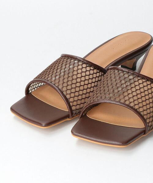 I'Adonis（アドニス）の「＜ I’Adonis＞フィッシュネットサンダル ◆（サンダル・レディース・ライトグレー/ダークブラウン・36/37/36h/37h）」の6枚目の写真