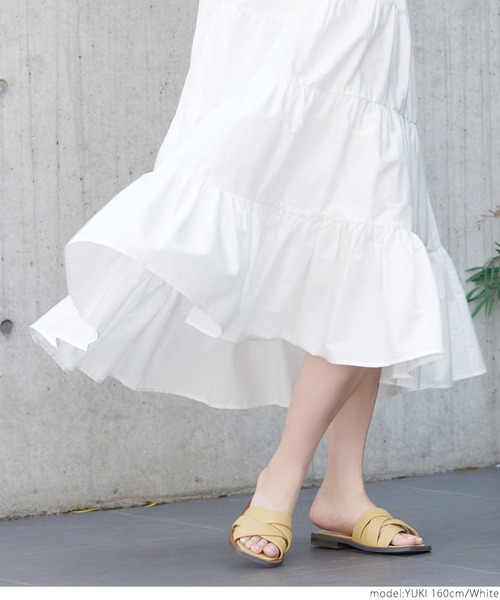 coca（coca）（コカ）の「コットンティアードワンピース（ワンピース・レディース・ホワイト/ブラック・ONE SIZE）」の8枚目の写真