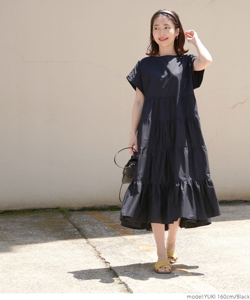 coca（coca）（コカ）の「コットンティアードワンピース（ワンピース・レディース・ホワイト/ブラック・ONE SIZE）」の12枚目の写真