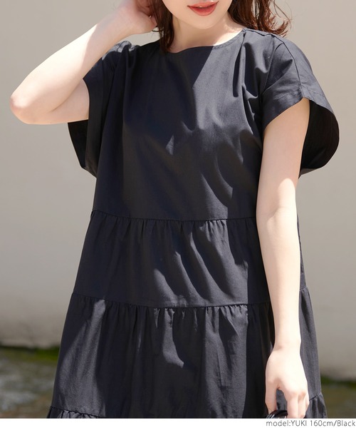 coca（coca）（コカ）の「コットンティアードワンピース（ワンピース・レディース・ホワイト/ブラック・ONE SIZE）」の16枚目の写真