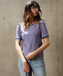 one way | ボーダーテレコトップス(Tシャツ/カットソー)