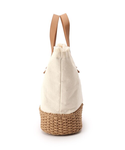 DRESKIP（ドレスキップ）の「◆フリンジ切り替えトート（トートバッグ・レディース・カーキ/オレンジ/アイボリー/キャメル・00）」の6枚目の写真