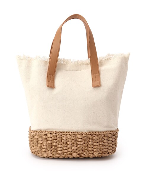 DRESKIP（ドレスキップ）の「◆フリンジ切り替えトート（トートバッグ・レディース・カーキ/オレンジ/アイボリー/キャメル・00）」の7枚目の写真