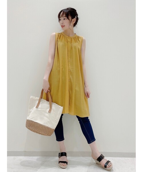 DRESKIP（ドレスキップ）の「◆フリンジ切り替えトート（トートバッグ・レディース・カーキ/オレンジ/アイボリー/キャメル・00）」の12枚目の写真