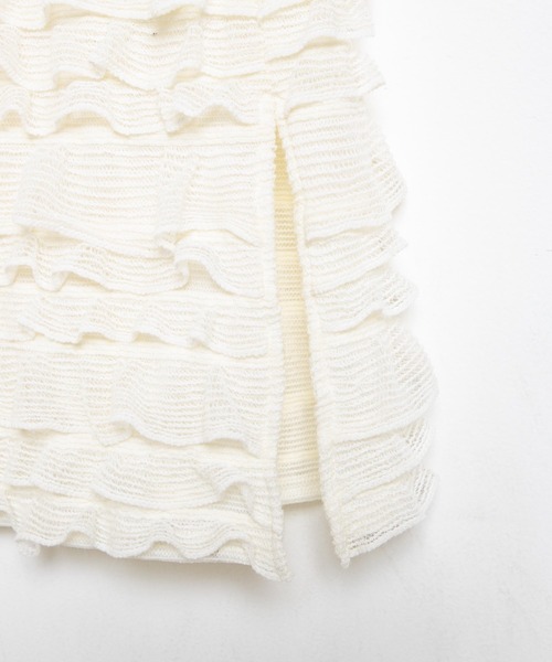 dispark(ディスパーク)の「DISPARK/チュールティアードキャミワンピース(ワンピース・レディース・アイボリー・FREE)」の5枚目の写真