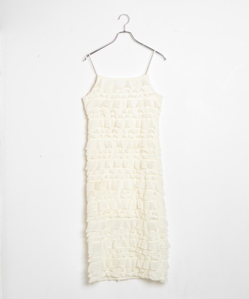 dispark(ディスパーク)の「DISPARK/チュールティアードキャミワンピース(ワンピース・レディース・アイボリー・FREE)」の9枚目の写真