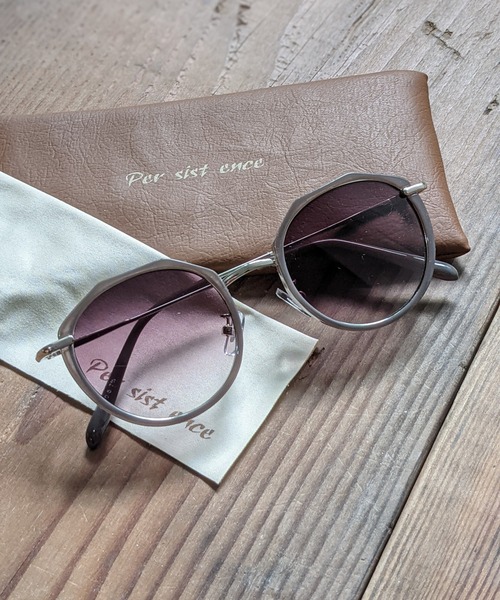 Per sist ence(パーシエンス)の「Per sist ence/パーシエンス メタルボストンサングラス (ケース・眼鏡クリーナー付)(サングラス・レディース・A/B/C/D/E/F・FREE)」の14枚目の写真