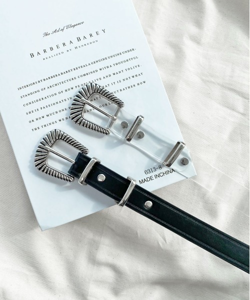 PairPair（ペアペア）の「アソートウエスタンベルト（ベルト・レディース・ブラック/クリア・FREE）」の4枚目の写真