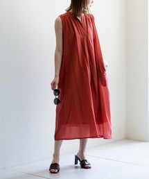 prose verse | インド綿スタンドカラーノースリワンピース(ワンピース)