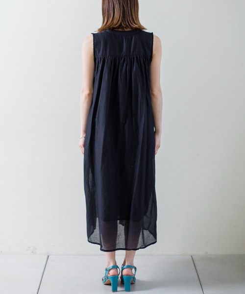 prose verse（プロズヴェール）の「インド綿スタンドカラーノースリワンピース（ワンピース・レディース・ブラック/ベージュ/レッド・ﾌﾘ-）」の19枚目の写真