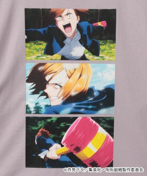 呪術廻戦（ジュジュツカイセン）の「【呪術廻戦】コラボプリントTシャツ/956228（Tシャツ/カットソー・メンズ・ブラック/ベージュ/ライトグリーン/ラベンダー/グレー系その他/ホワイト系その他2/スミクロ/ホワイト系その他3/サックスブルー/ネイビー/ホワイト系その他4/ブラック系その他・MEDIUM/LARGE/SMALL）」の18枚目の写真
