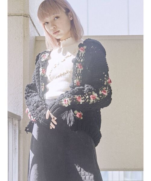 merry jenny(メリージェニー)の「ランダムメロウリブニット(ニット/セーター・レディース・アイボリー/グレー/ブラック/ターコイズブルー・FREE)」の9枚目の写真