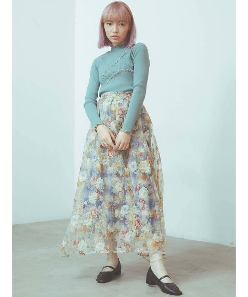 merry jenny(メリージェニー)の「ランダムメロウリブニット(ニット/セーター・レディース・アイボリー/グレー/ブラック/ターコイズブルー・FREE)」の13枚目の写真