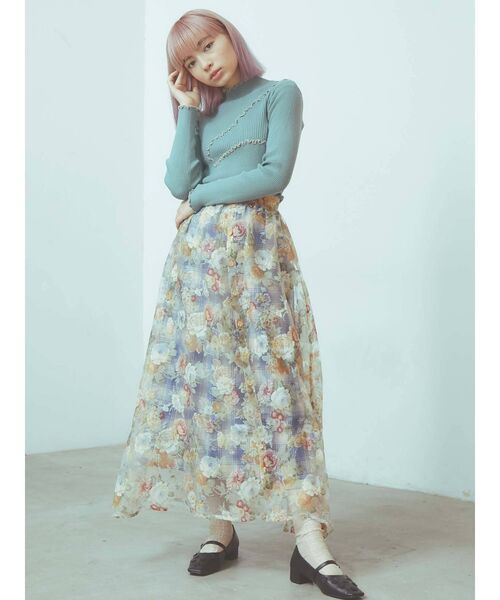 merry jenny(メリージェニー)の「ランダムメロウリブニット(ニット/セーター・レディース・アイボリー/グレー/ブラック/ターコイズブルー・FREE)」の14枚目の写真