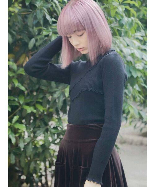 merry jenny(メリージェニー)の「ランダムメロウリブニット(ニット/セーター・レディース・アイボリー/グレー/ブラック/ターコイズブルー・FREE)」の19枚目の写真