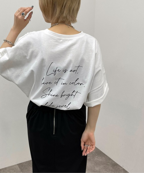 apres jour mignon(アプレジュールミニョン)の「アソートBIGスリットT2【ZOZOTOWN限定アイテム】(Tシャツ/カットソー・レディース・オフホワイト/ナチュラル/ブラック系その他2/その他/ダークブルー/ブラック/ブラック系その他/ホワイト系その他3/ホワイト系その他/ホワイト系その他2・フリー/X-LARGE)」の14枚目の写真