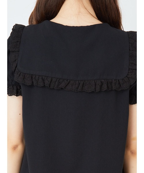 Ank Rouge（アンクルージュ）の「ダブルボタンセーラーブラウス（シャツ/ブラウス・レディース・ブラック/オフホワイト/ベビーピンク・M）」の12枚目の写真