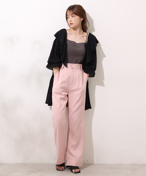 one after another NICE CLAUP（ワンアフターアナザーナイスクラップ）の「カップ付きキャミソールインナー（キャミソール・レディース・チャコールグレー/オレンジ/ホワイト/ベージュ・FREE）」の16枚目の写真