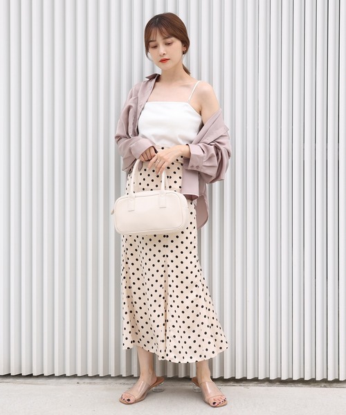 one after another NICE CLAUP（ワンアフターアナザーナイスクラップ）の「カップ付きキャミソールインナー（キャミソール・レディース・チャコールグレー/オレンジ/ホワイト/ベージュ・FREE）」の9枚目の写真