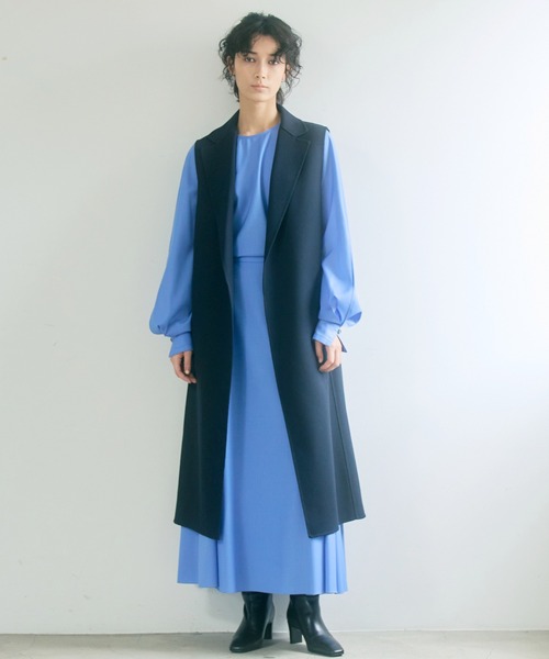 ANAYI（アナイ）の「【美人百花 9月号掲載】ウールポプリン スカート（スカート・レディース・ライトグレー/ライトブルー・36/38/34）」の17枚目の写真