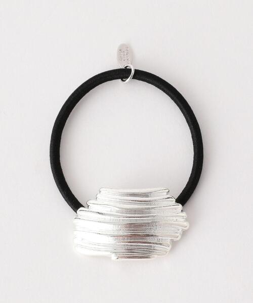 green label relaxing（グリーンレーベルリラクシング）の「メタルプレート ポニー ヘアゴム（ヘアゴム・レディース・シルバー/ゴールド・FREE）」の6枚目の写真