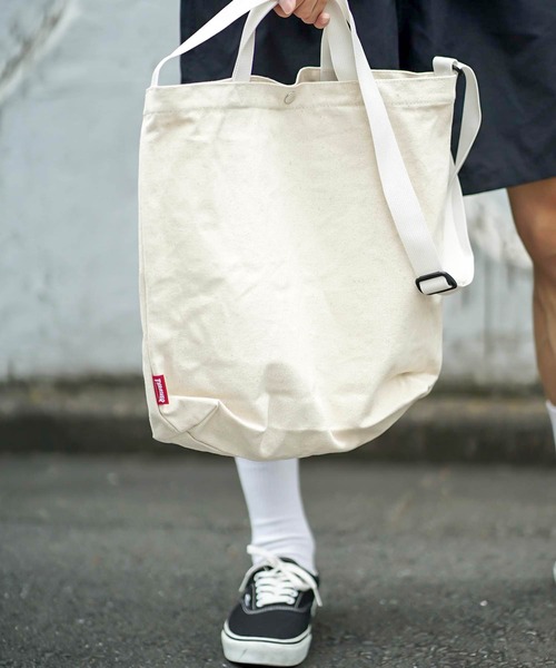 THRASHER(スラッシャー)の「PHOTO TOTE SHOULDER M BAG/スラッシャーコットントートバッグ(トートバッグ・メンズ・ホワイト×ブルー/ホワイト×ブラック・FREE)」の19枚目の写真