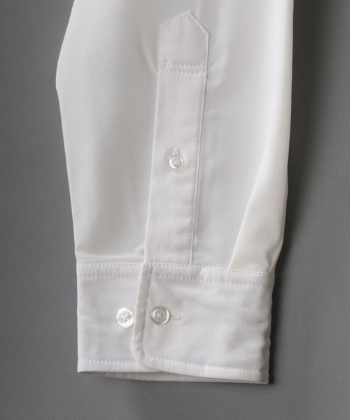 SITRY(シトリー)の「Drape Band Collar Shirt/ドレープ バンドカラー シャツ(シャツ/ブラウス・メンズ・ホワイト/チャコールグレー/ブラック/ターコイズブルー/モカ・LL/M/L)」の14枚目の写真
