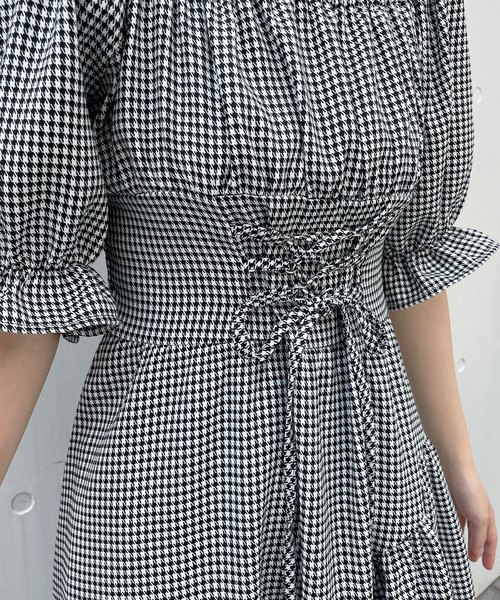 titty＆Co. PETIT（ティティアンドコープティ）の「【titty&Co.PETIT】イレヘムスピンドル5分袖ワンピース（ワンピース・レディース・グレー/グリーン/ブラウン/マルチ/レッド/ベージュ/ブラック・SMALL/MEDIUM）」の21枚目の写真