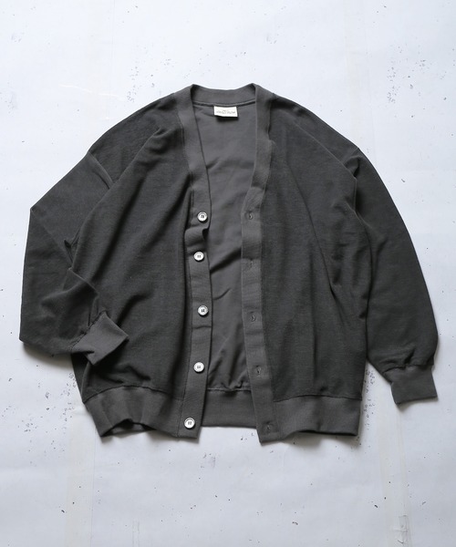 SPINNS（スピンズ）の「【ゆったりシルエット】インサイドアウト カーディガン（カーディガン/ボレロ・メンズ・ダークブルー/アッシュグレー/スミクロ/ブラック/マスタード/サックスブルー/ライトグリーン・ONESIZE）」の9枚目の写真