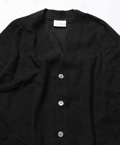 SPINNS（スピンズ）の「【ゆったりシルエット】インサイドアウト カーディガン（カーディガン/ボレロ・メンズ・ダークブルー/アッシュグレー/スミクロ/ブラック/マスタード/サックスブルー/ライトグリーン・ONESIZE）」の13枚目の写真