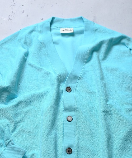 SPINNS（スピンズ）の「【ゆったりシルエット】インサイドアウト カーディガン（カーディガン/ボレロ・メンズ・ダークブルー/アッシュグレー/スミクロ/ブラック/マスタード/サックスブルー/ライトグリーン・ONESIZE）」の19枚目の写真