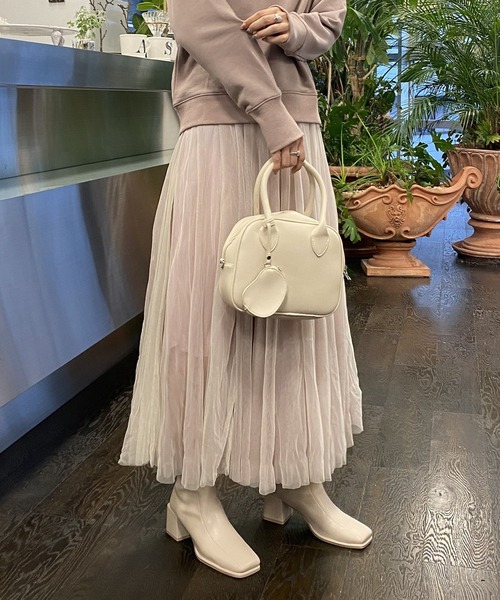 AS KNOW AS plus（アズノゥアズプラス）の「スクエアストレッチブーツ（ブーツ・レディース・アイボリー/ブラック/グリーン/ブルー/ピンク・M/L）」の9枚目の写真