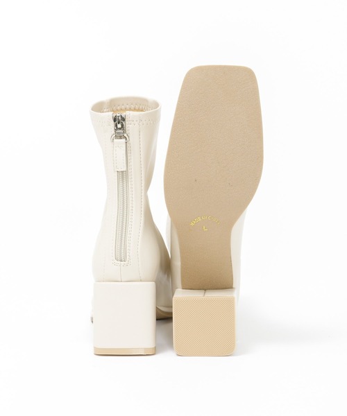 AS KNOW AS plus（アズノゥアズプラス）の「スクエアストレッチブーツ（ブーツ・レディース・アイボリー/ブラック/グリーン/ブルー/ピンク・M/L）」の19枚目の写真