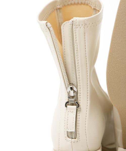 AS KNOW AS plus（アズノゥアズプラス）の「スクエアストレッチブーツ（ブーツ・レディース・アイボリー/ブラック/グリーン/ブルー/ピンク・M/L）」の22枚目の写真