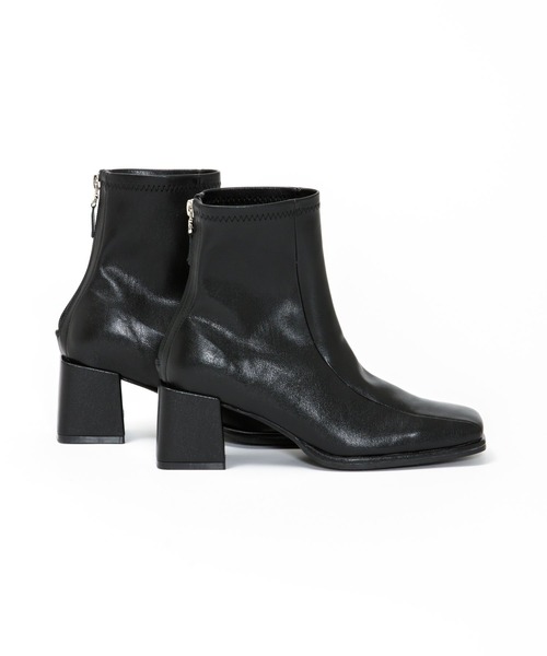 AS KNOW AS plus（アズノゥアズプラス）の「スクエアストレッチブーツ（ブーツ・レディース・アイボリー/ブラック/グリーン/ブルー/ピンク・M/L）」の20枚目の写真