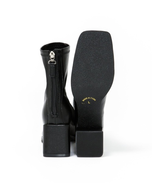 AS KNOW AS plus（アズノゥアズプラス）の「スクエアストレッチブーツ（ブーツ・レディース・アイボリー/ブラック/グリーン/ブルー/ピンク・M/L）」の11枚目の写真