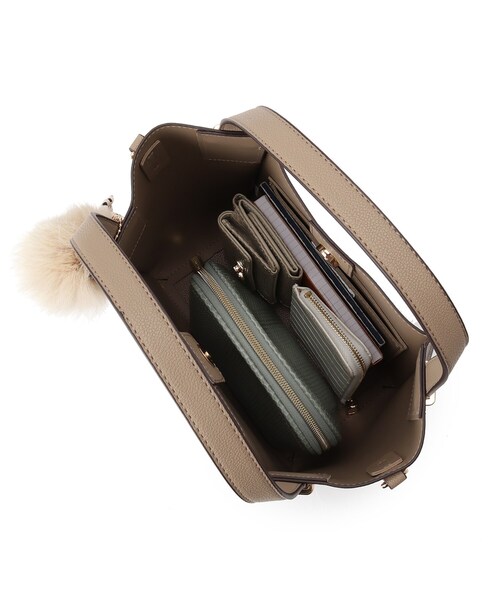 DRESKIP(ドレスキップ)の「◆ラビポン/スカーフ付き一枚皮風トート(トートバッグ・レディース・ベージュ/ワインレッド/ブラック/グレー・00)」の9枚目の写真