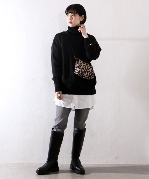 JOURNAL STANDARD（ジャーナルスタンダード）の「カシミヤタートルネックプルオーバー◆（ニット/セーター・レディース・ブラック/ブラウン/グレー/ピンク・FREE）」の5枚目の写真